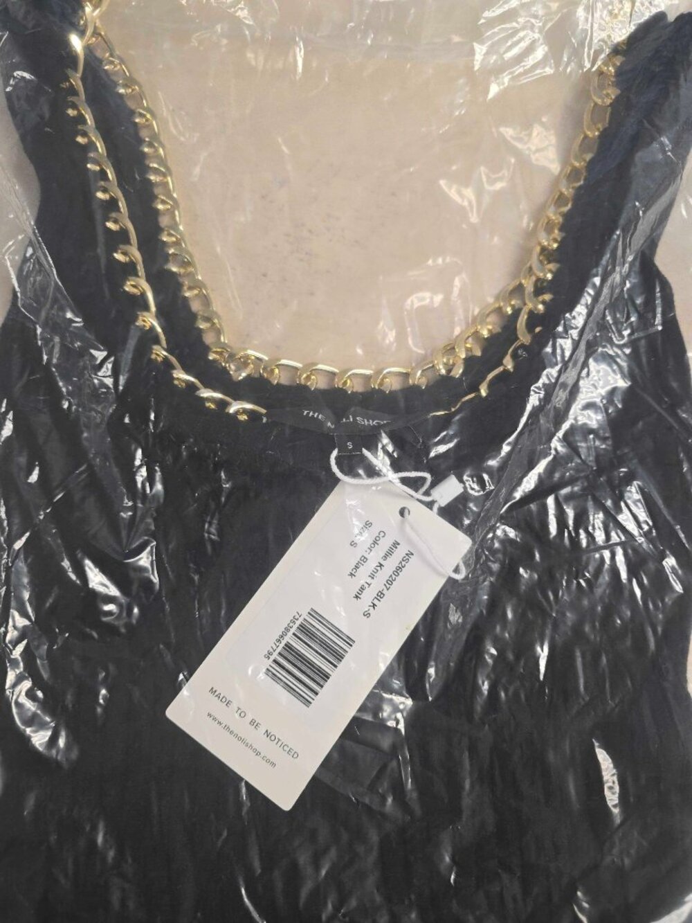 The Noli Shop Millie Knit Tank Black, New with tag - Picture 5 of 5
